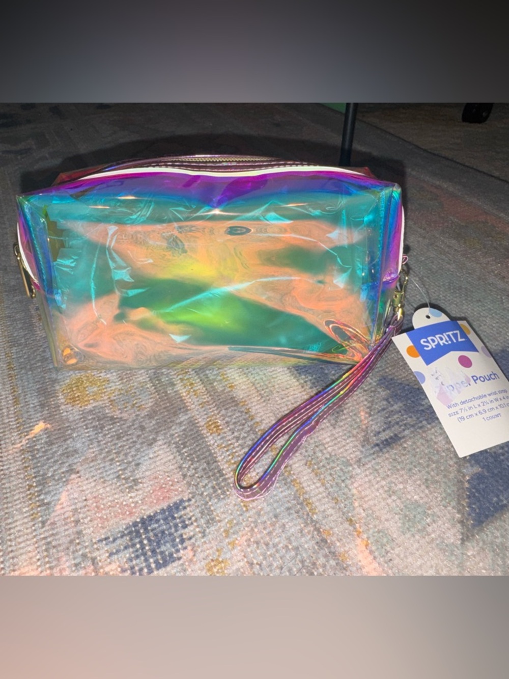 Spritz Iridescent Holographic Rainbow Cosmetic Pouch